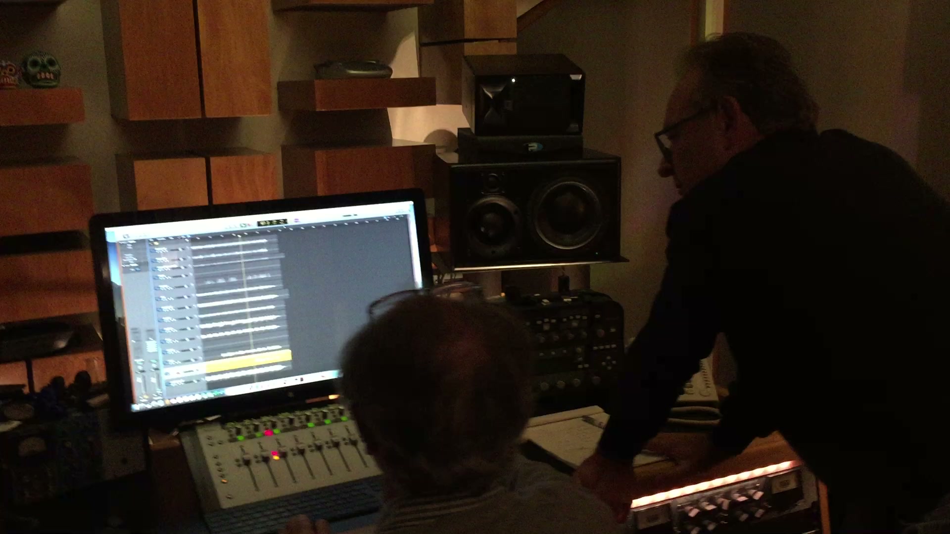Luis and Ignacio Portilla mixing session