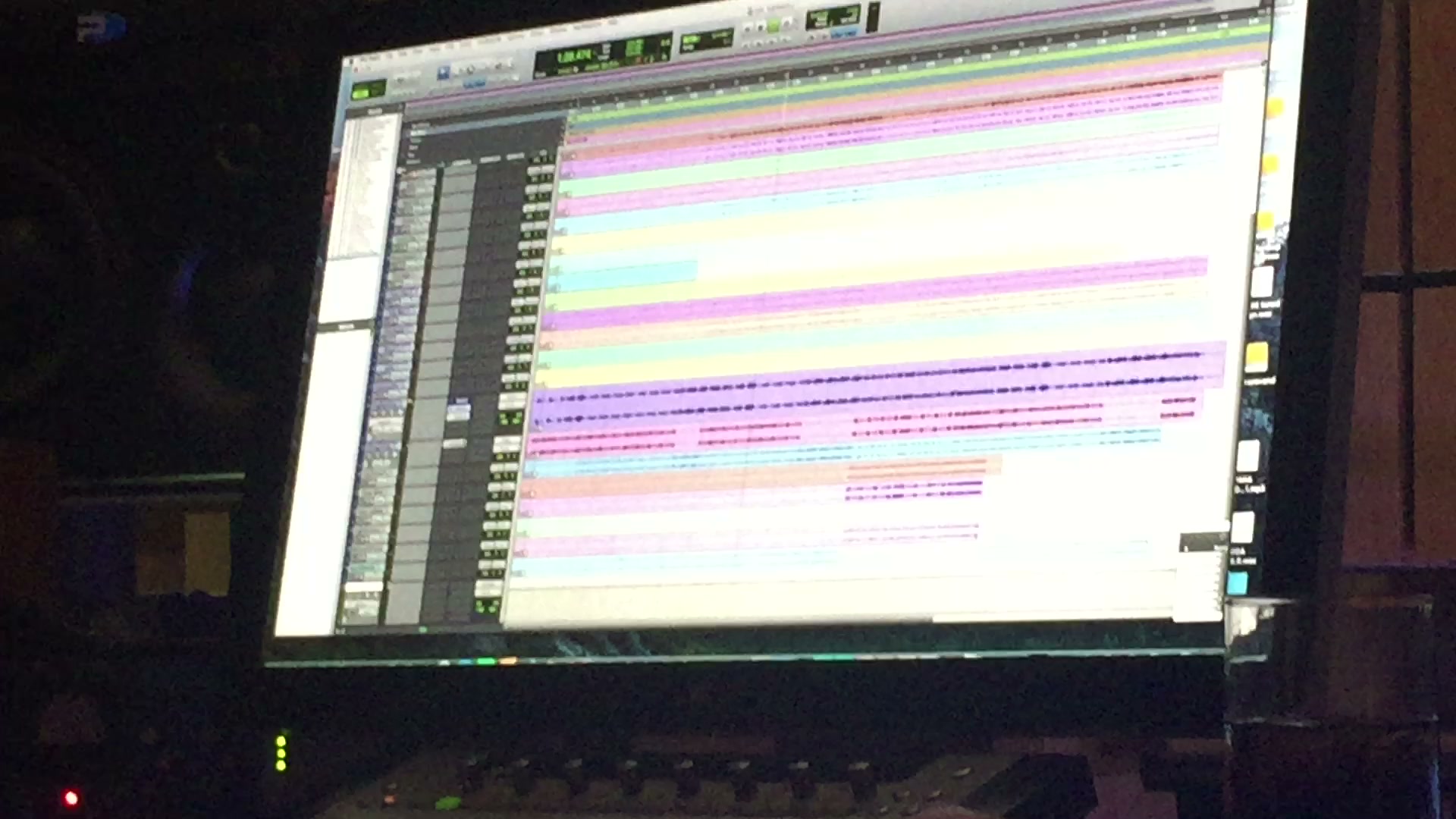 ProTools session screen